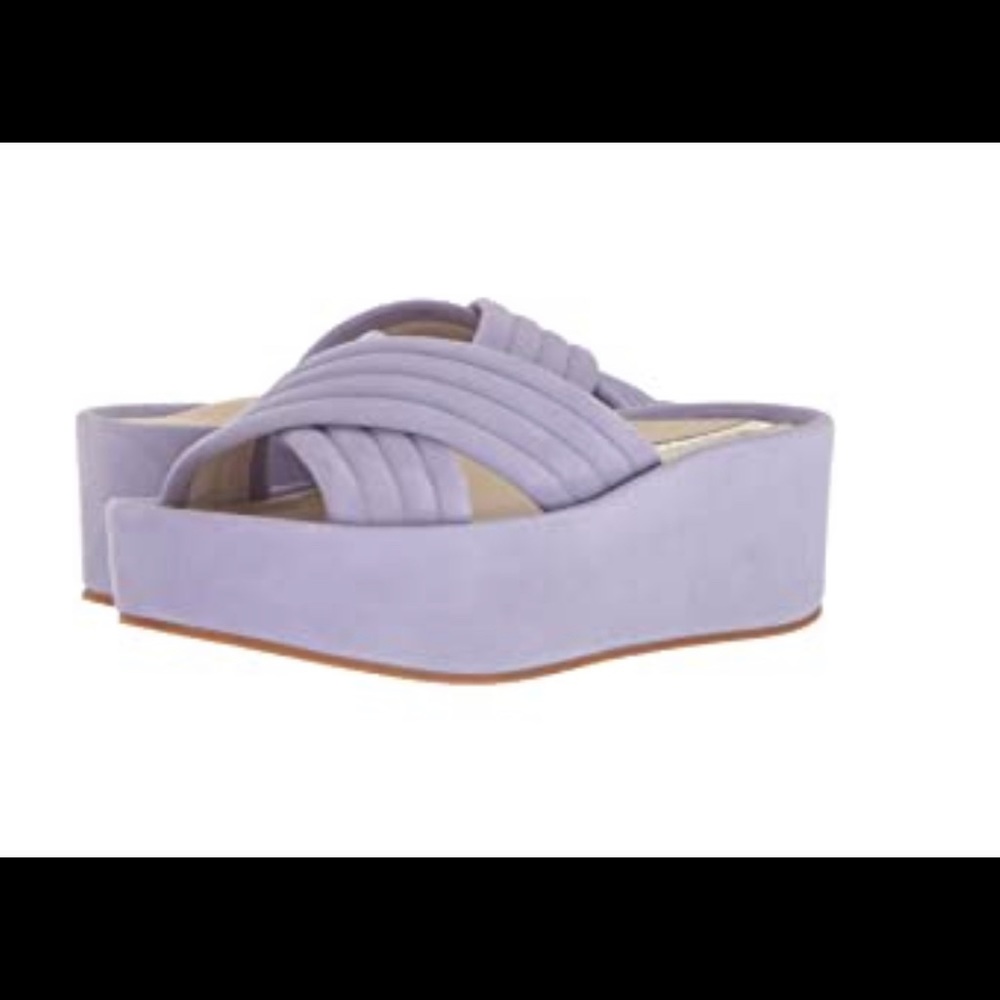 Kenneth Cole | Lavender Suede Platform Sandals